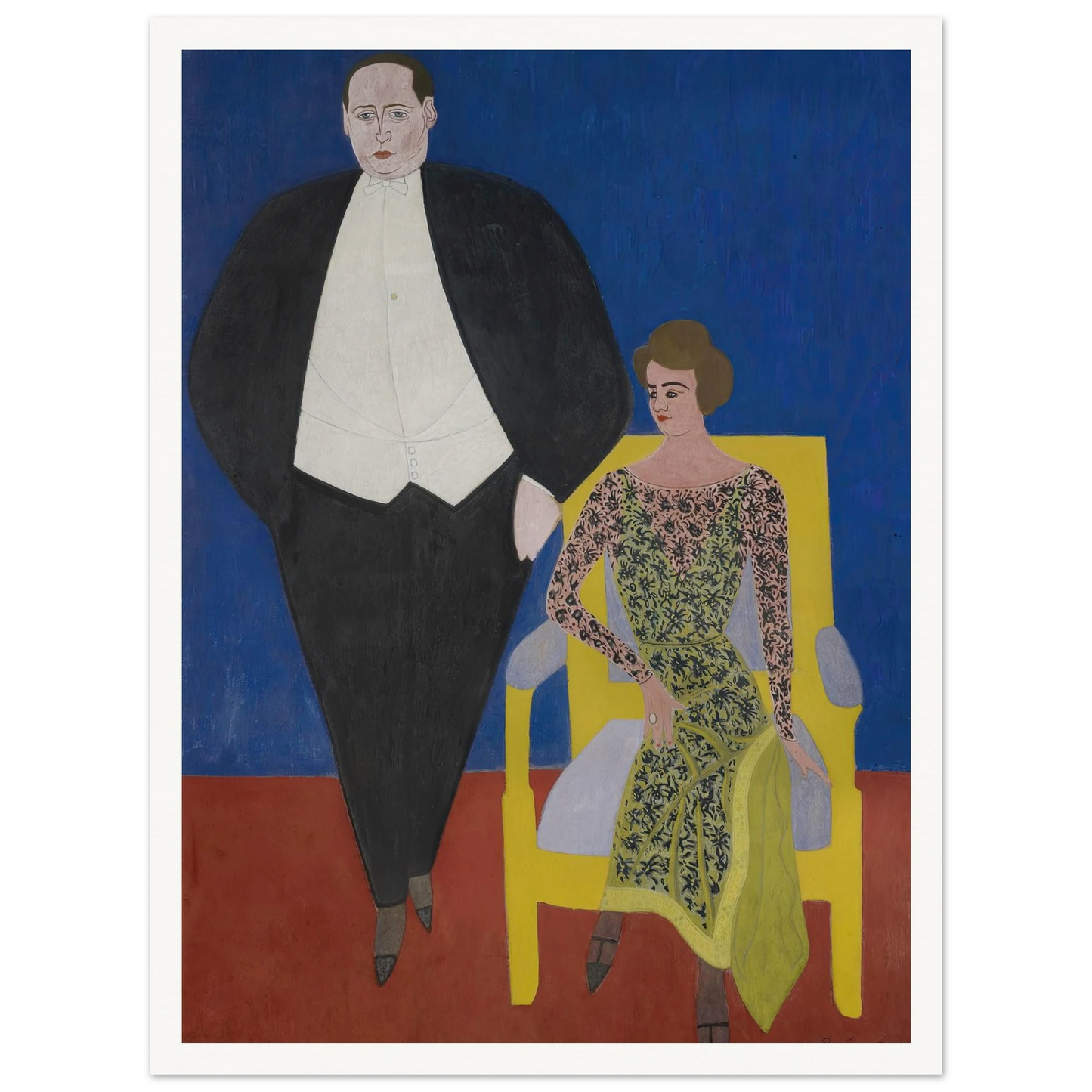 Portrait of Gustave en Norine Van Hecke (1920) Art Print | Leon Spilliaert-Quipham Collections