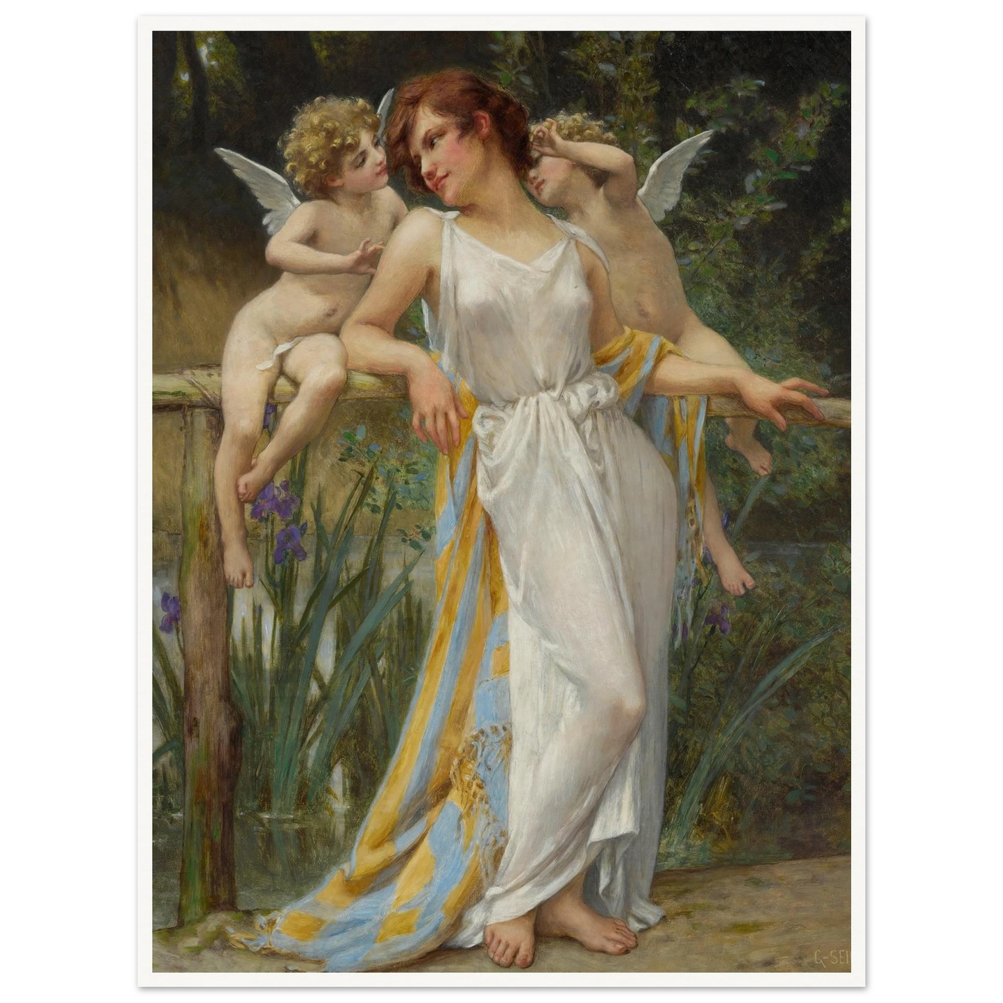 Psyche With Putti Art Print | Guillaume Seignac-Quipham Collections
