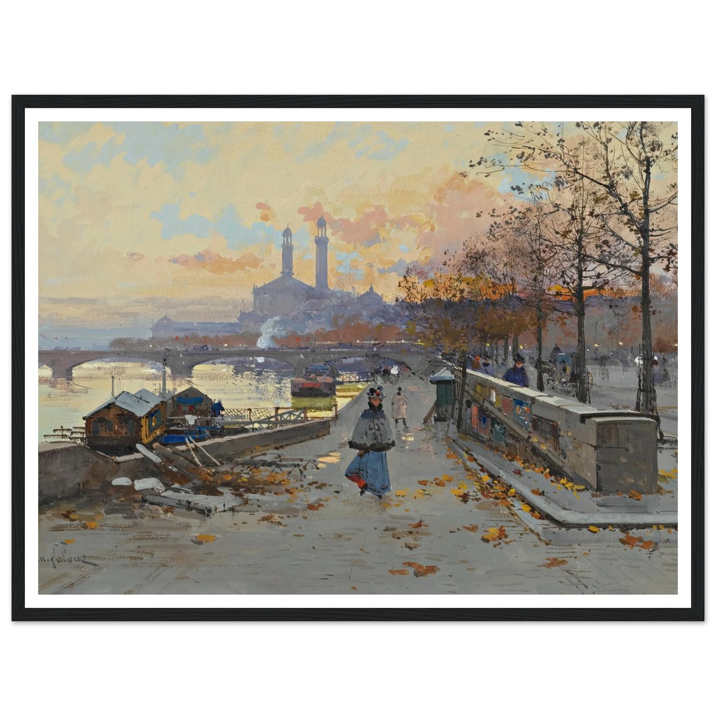 Au Quai Art Print | Eugene Galien Laloue-Quipham Collections