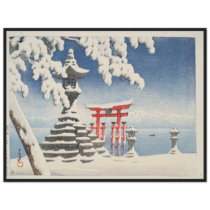 Itsukushima no yuki (Snow at Itsukushima) (1932) Art Print | Kawase Hasui-Quipham Collections