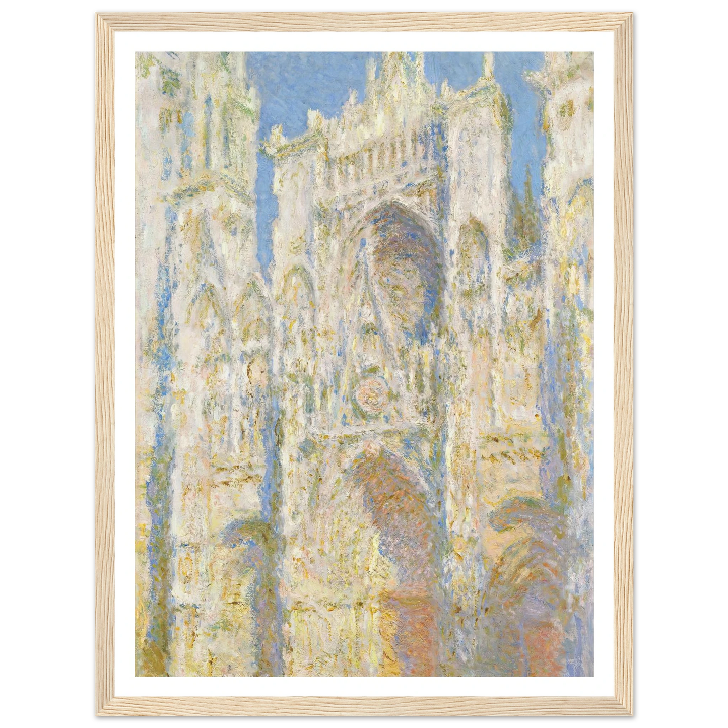 Rouen Cathedral, West Façade, Sunlight (1894) Art Print | Claude Monet-Quipham Collections