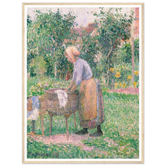 A Washerwoman at Éragny (1893) Art Print | Camille Pissarro-Quipham Collections
