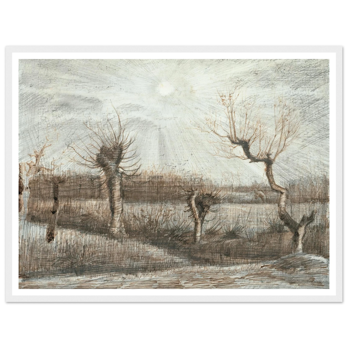 Tetards (Pollards) (1884) Art Print | Vincent van Gogh-Quipham Collections