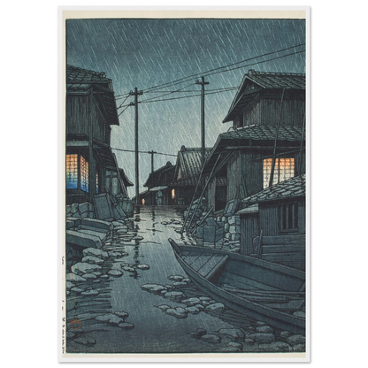 Kawarago no yau (Night rain at Kawarago) (1947) Art Print | Kawase Hasui-Quipham Collections