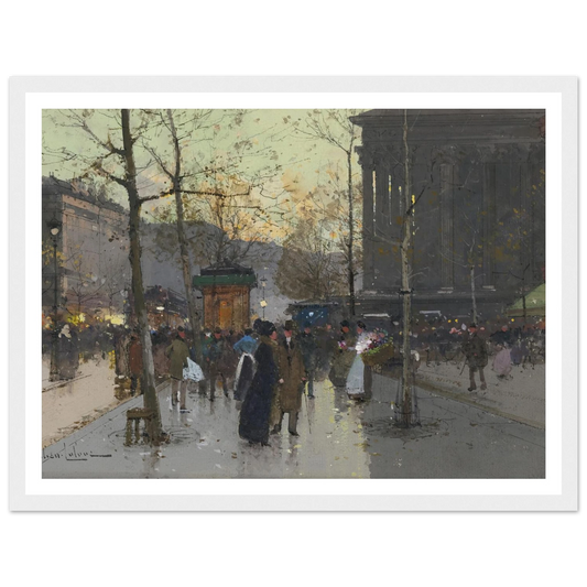 Marché de Fleurs, la Madeleine Art Print | Eugene Galien Laloue-Quipham Collections