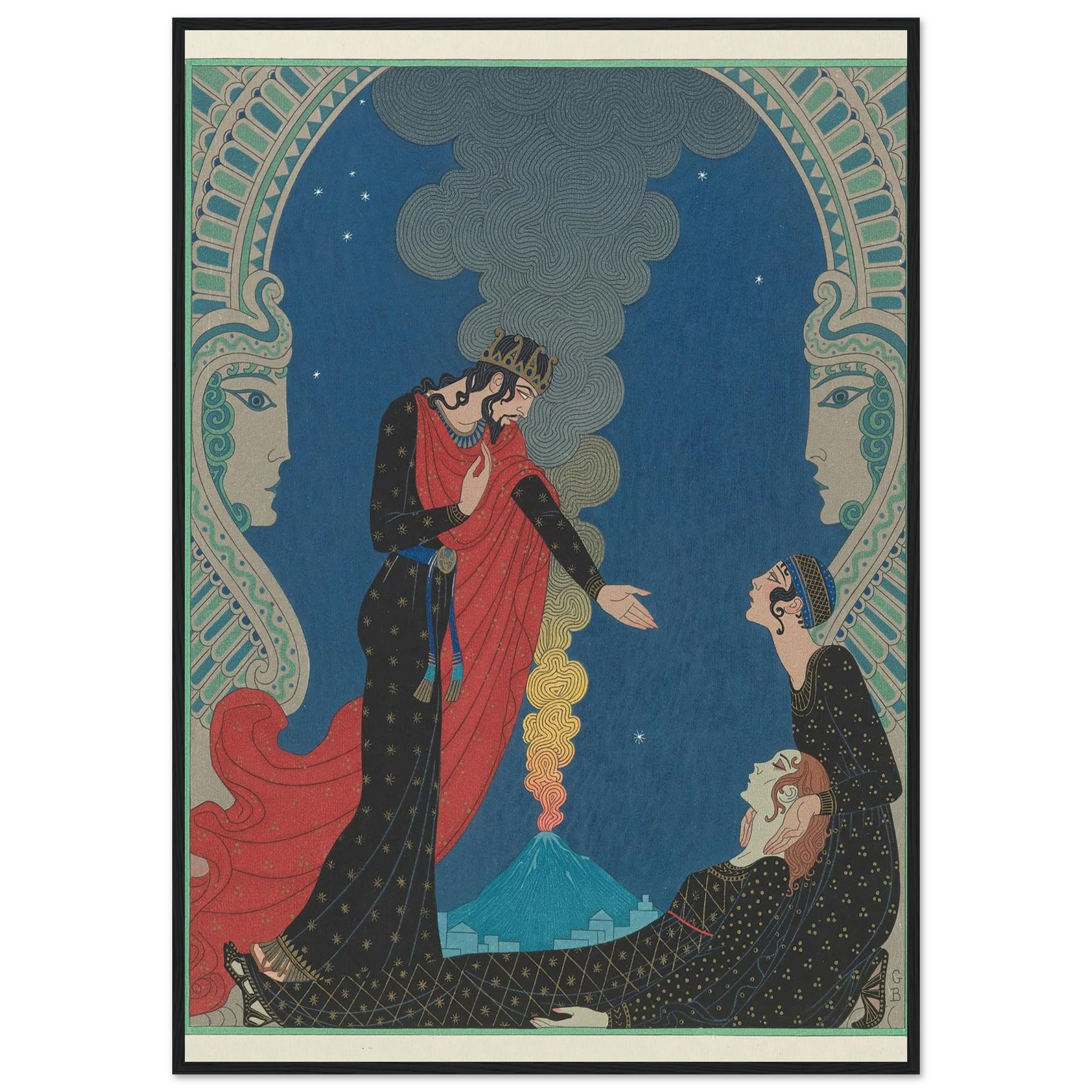 Empedocles and Panthea (1929) Art Print | George Barbier-Quipham Collections