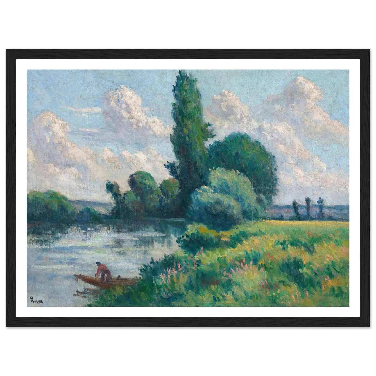 Rolleboise, Le petit bras de Seine Art Print | Maximilien Luce-Quipham Collections