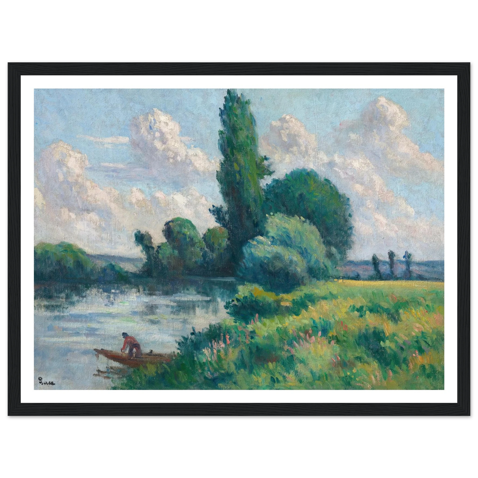 Rolleboise, Le petit bras de Seine Art Print | Maximilien Luce-Quipham Collections