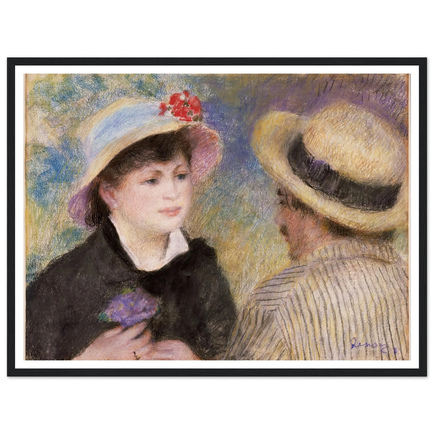 Boating Couple (said to be Aline Charigot and Renoir) (1881) Art Print | Pierre Auguste Renoir-Quipham Collections