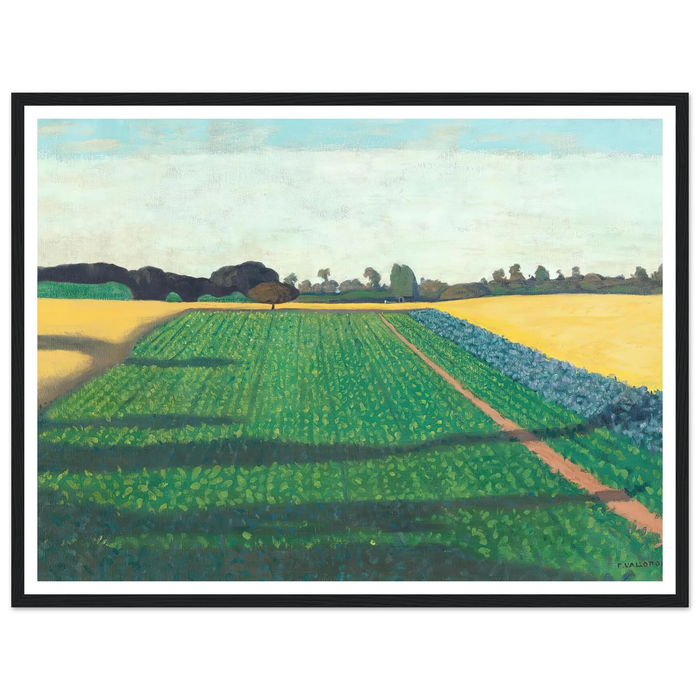The Fields, Plateau Of Red Cross (1914) Art Print | Felix Vallotton-Quipham Collections