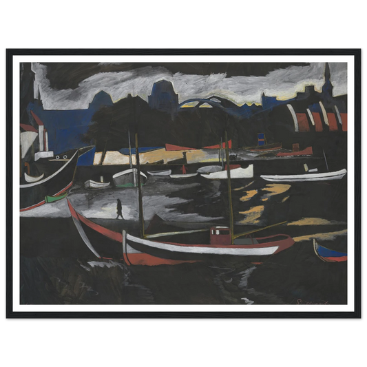 Handelsdokken te Oostende (1924) Art Print | Leon Spilliaert-Quipham Collections