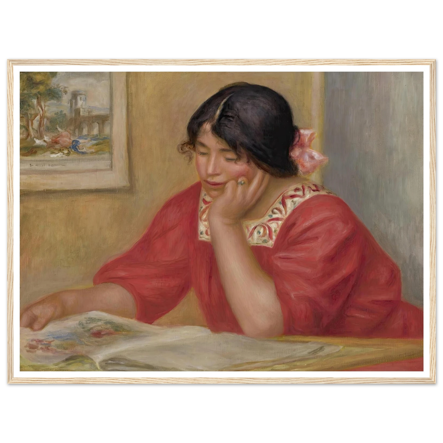 Léontine Lisant Art Print | Pierre Auguste Renoir-Quipham Collections