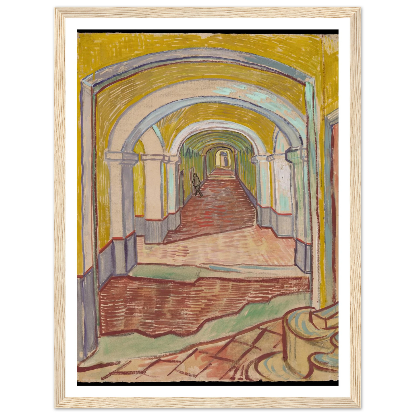 Corridor in the Asylum (1889) Art Print | Vincent van Gogh-Quipham Collections