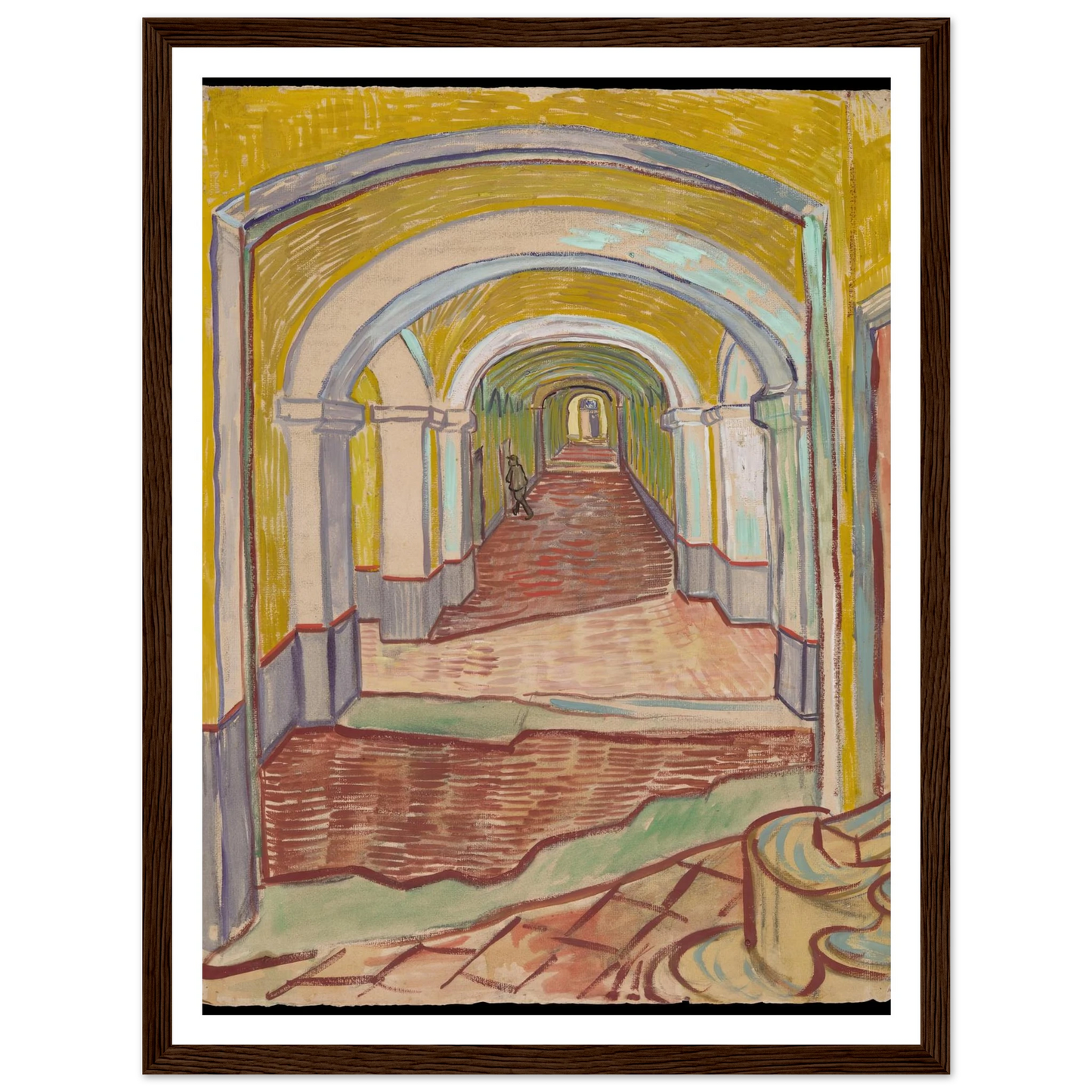 Corridor in the Asylum (1889) Art Print | Vincent van Gogh-Quipham Collections