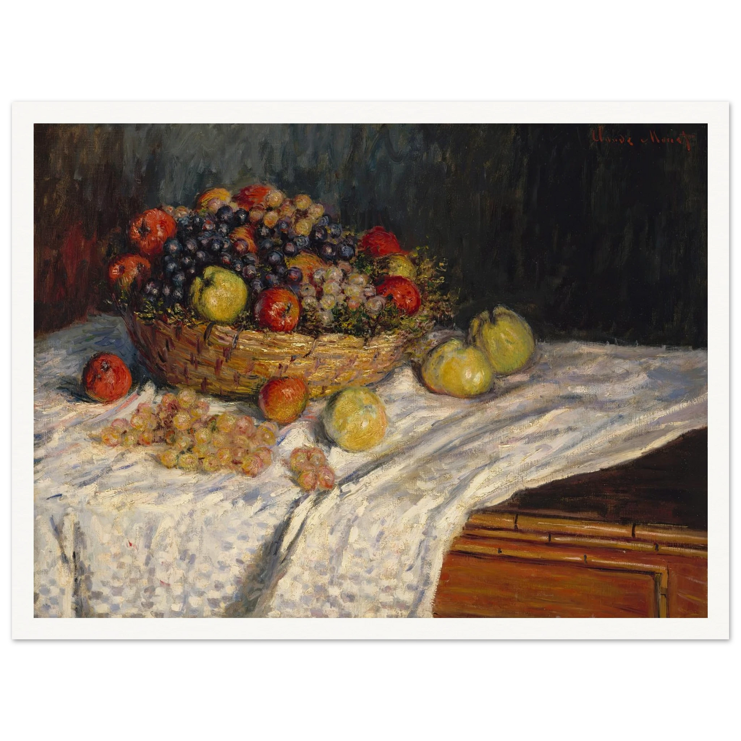 Apples and Grapes (1879-1880) Art Print | Claude Monet-Quipham Collections
