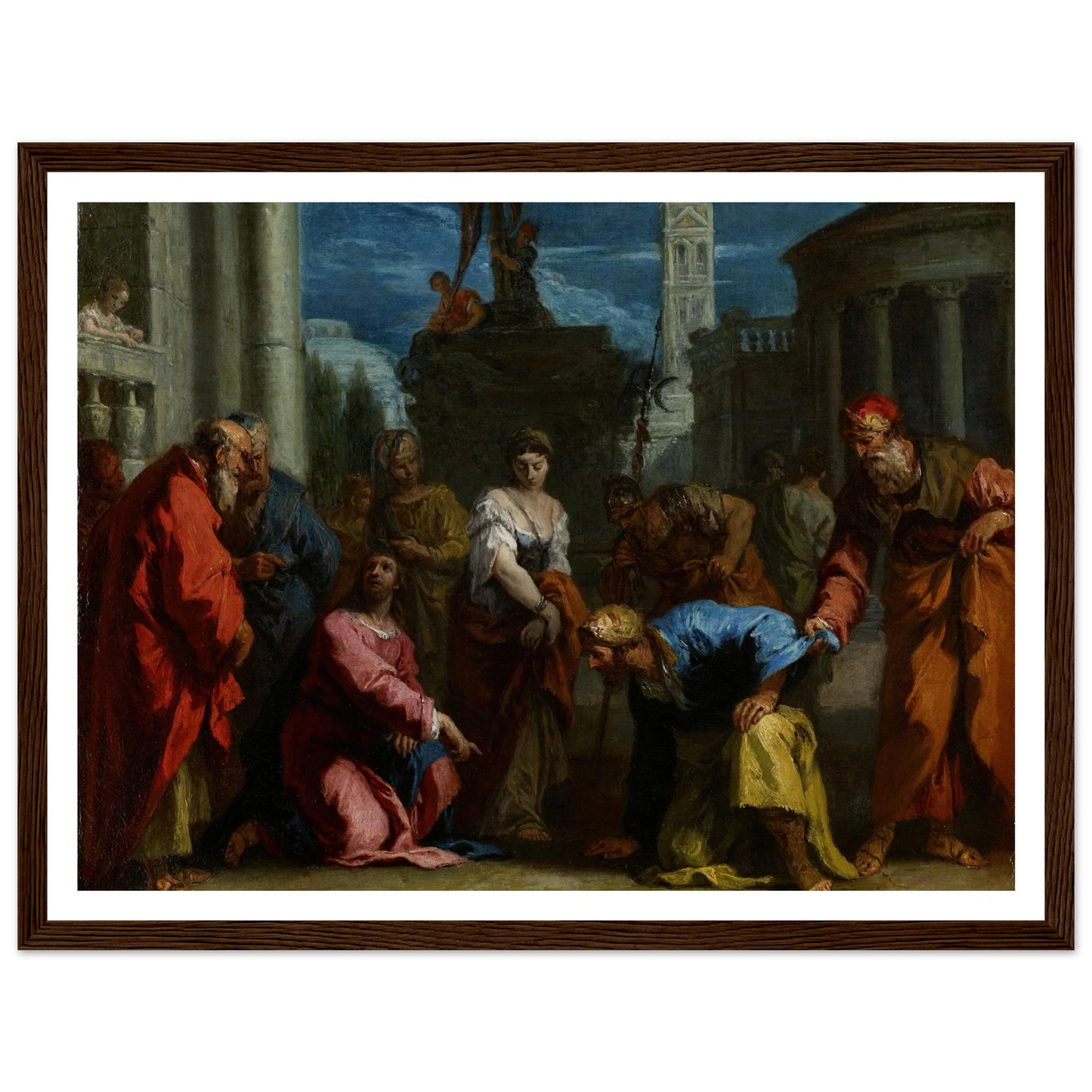 Christ and the Woman Taken in Adultery (1720s) Art Print | Sebastiano Ricci-Quipham Collections