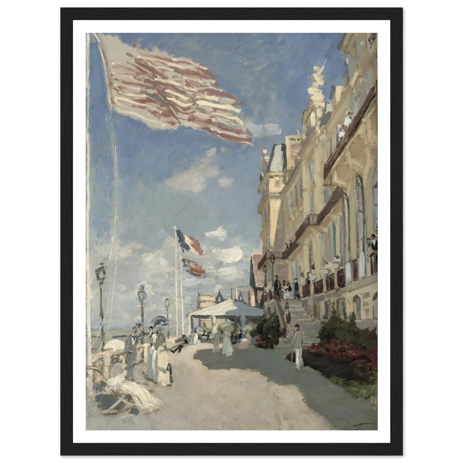 Hôtel des roches noires. Trouville (1870) Art Print | Claude Monet-Quipham Collections