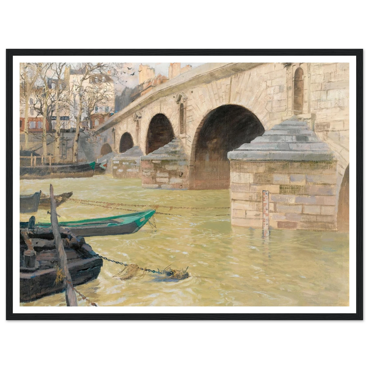 The Pont Marie, Paris (1893) Art Print | Frits Thaulow-Quipham Collections