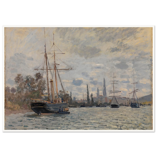 The Seine near Rouen (ca 1874) Art Print | Claude Monet-Quipham Collections