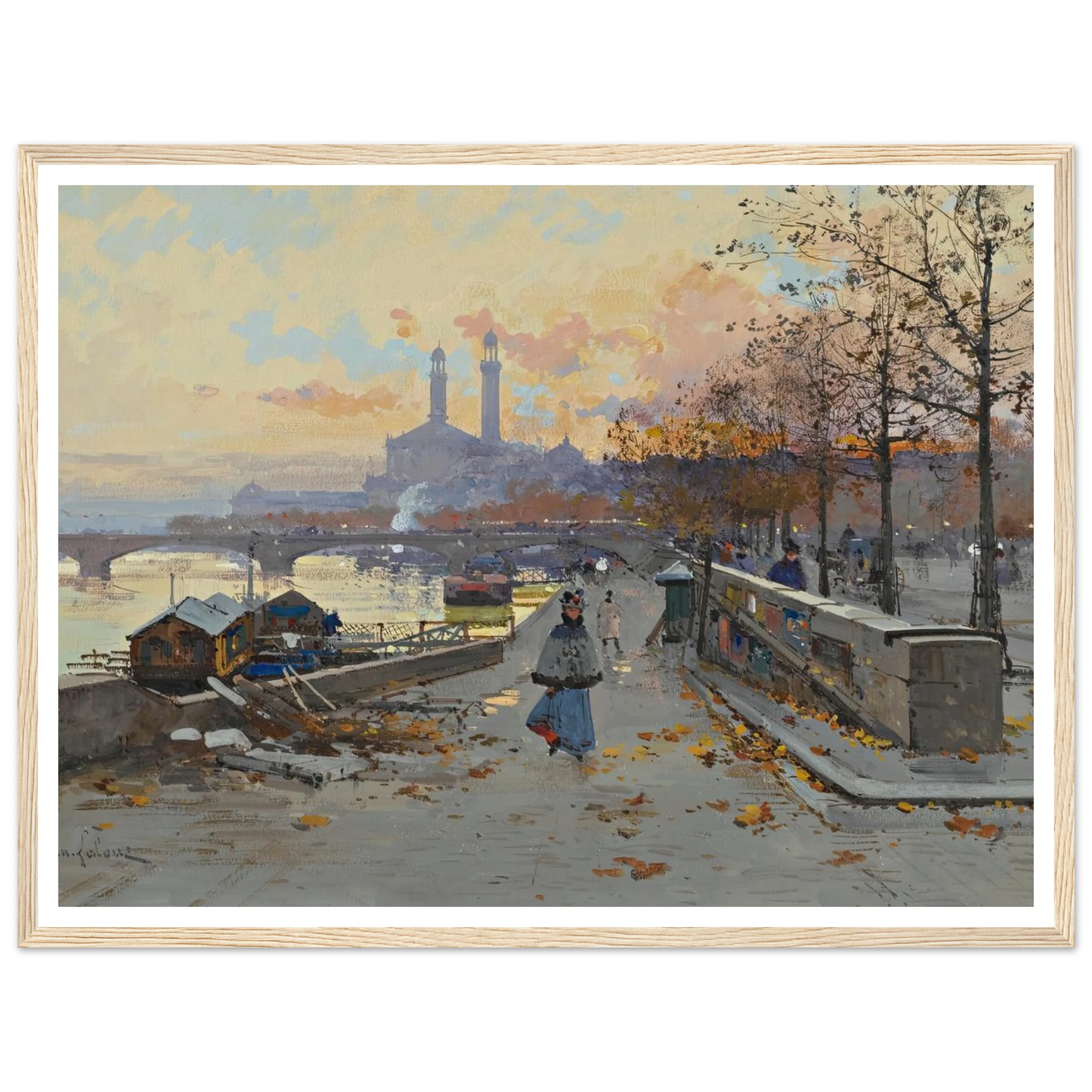Au Quai Art Print | Eugene Galien Laloue-Quipham Collections