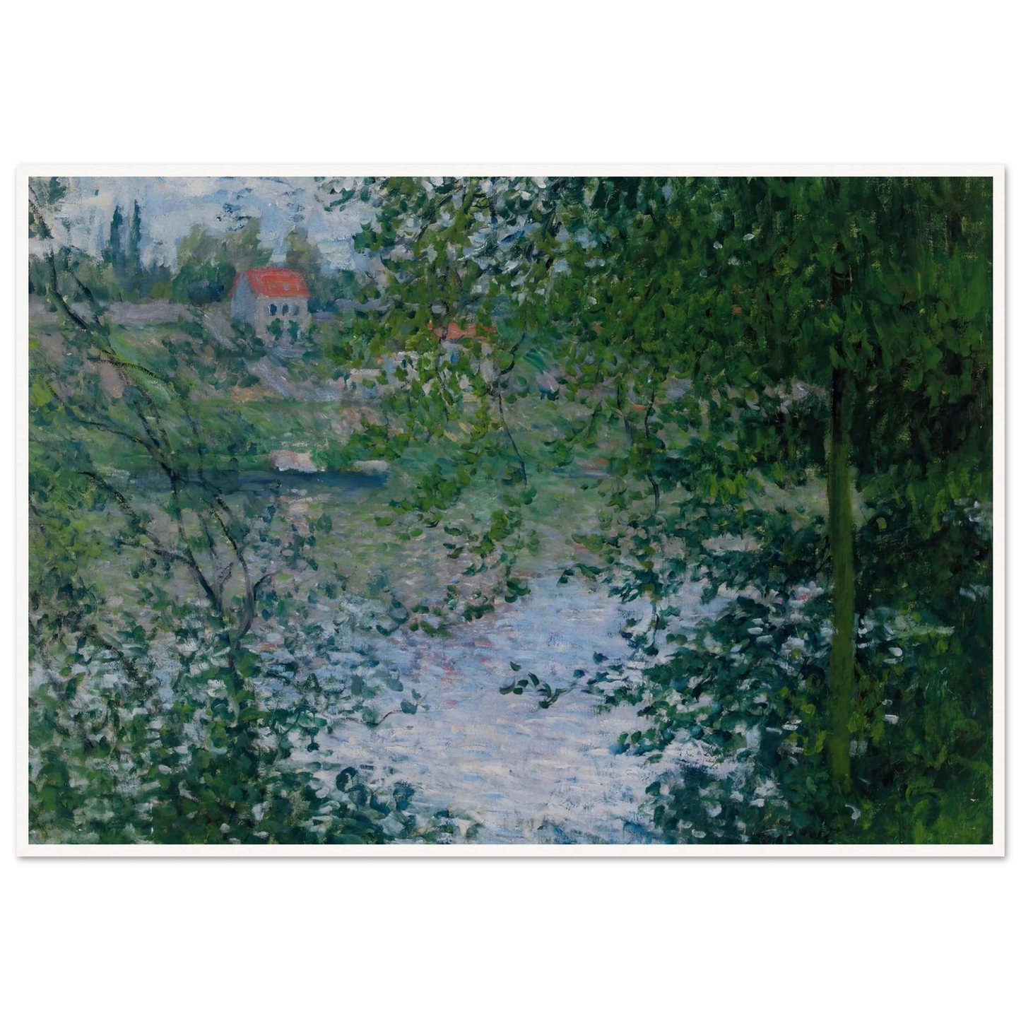 À Travers Les Arbres, Île De La Grande Jatte (1878) Art Print | Claude Monet-Quipham Collections