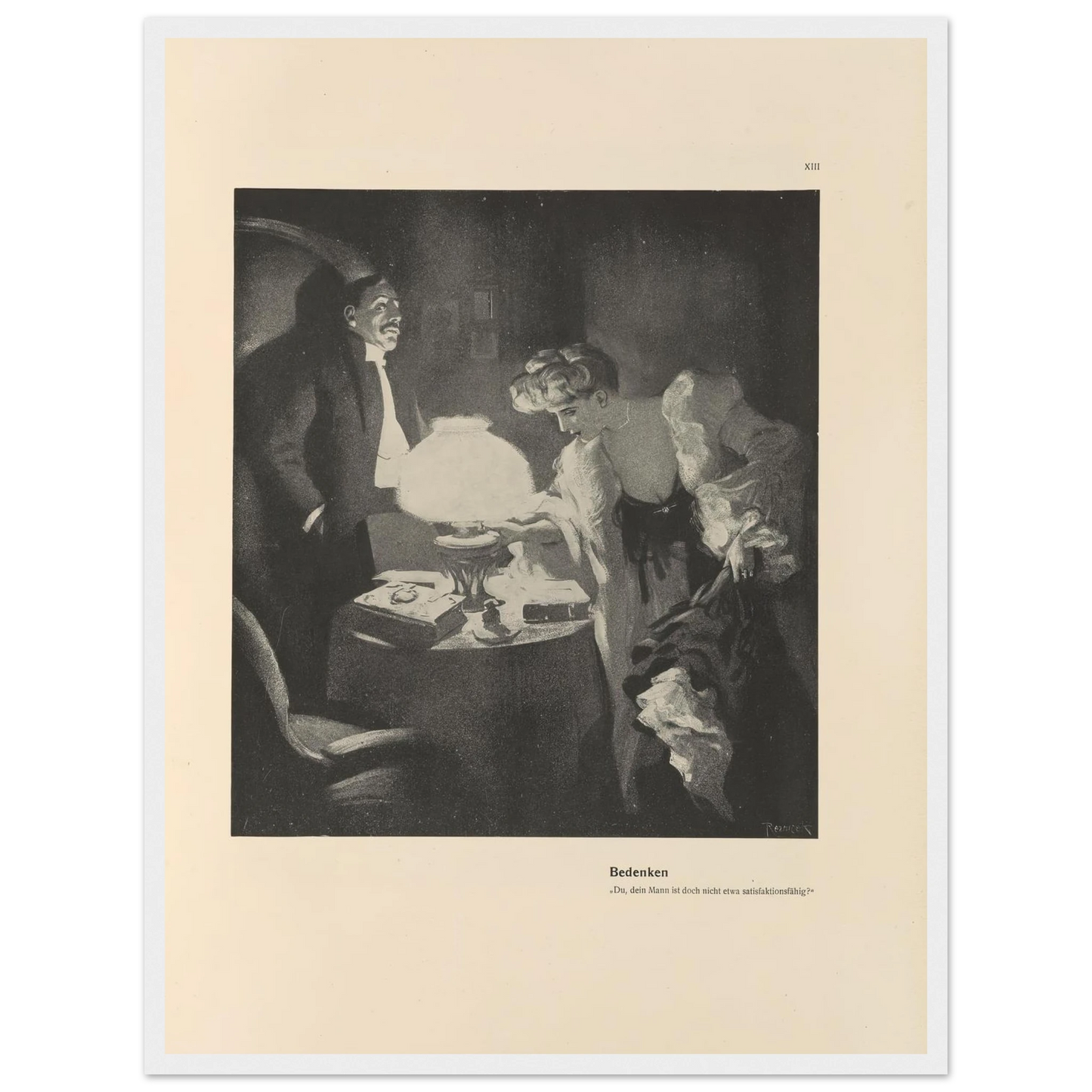 Bedenken (1908) Art Print | Ferdinand Freiherr von Reznicek-Quipham Collections