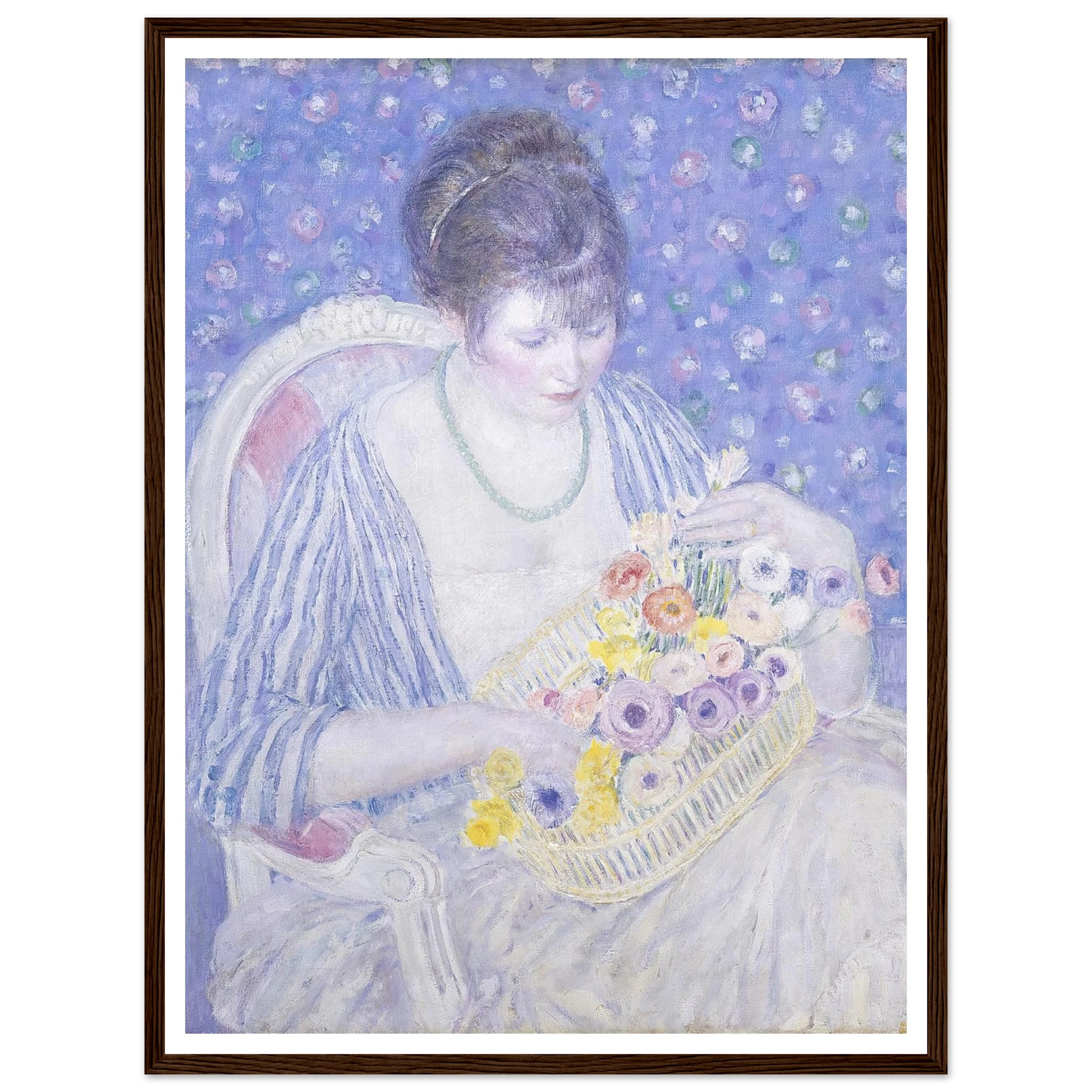 The Basket of Flowers (c. 1913-1917) Art Print | Frederick Carl Frieseke-Quipham Collections