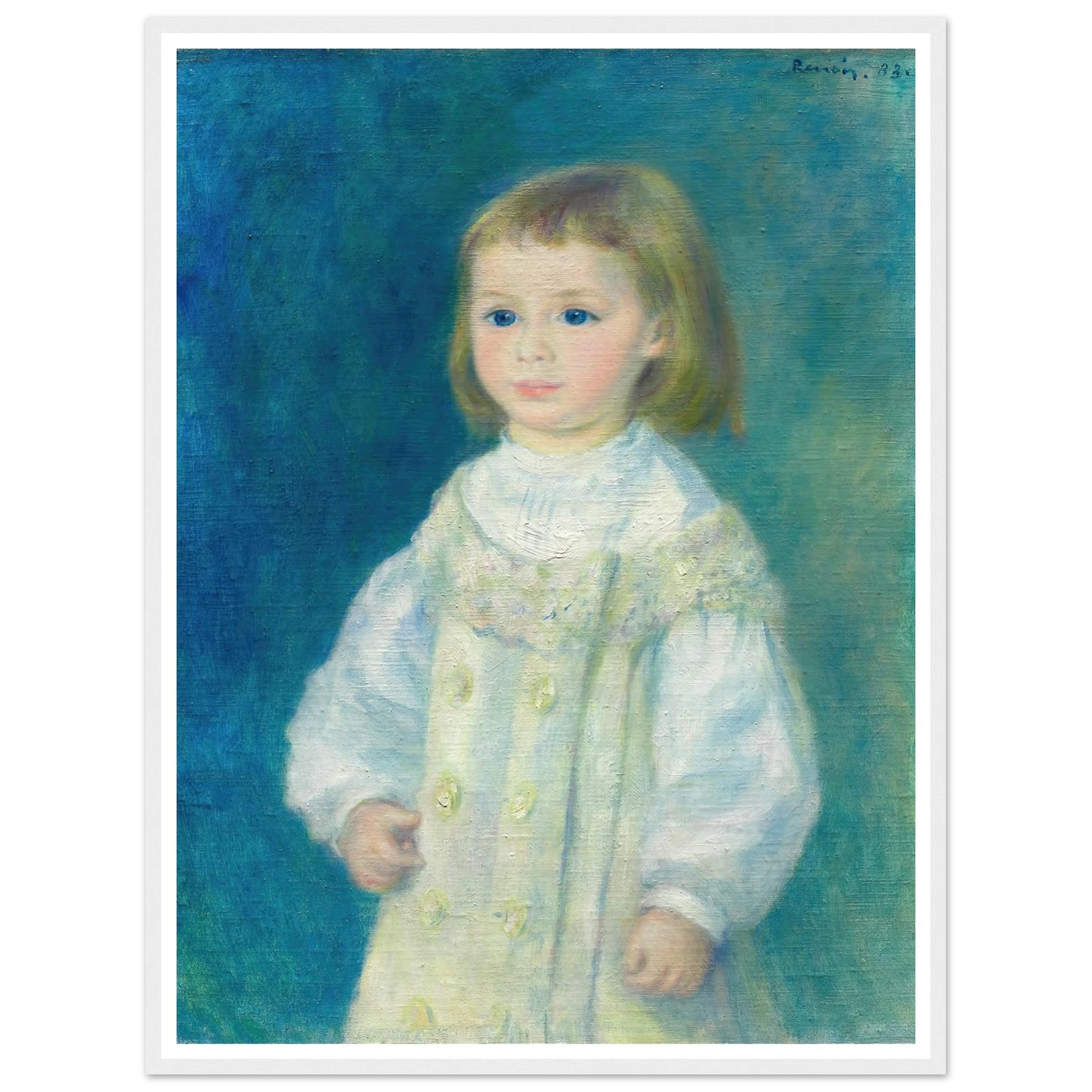Lucie Berard (Child in White) (1883) Art Print | Pierre Auguste Renoir-Quipham Collections