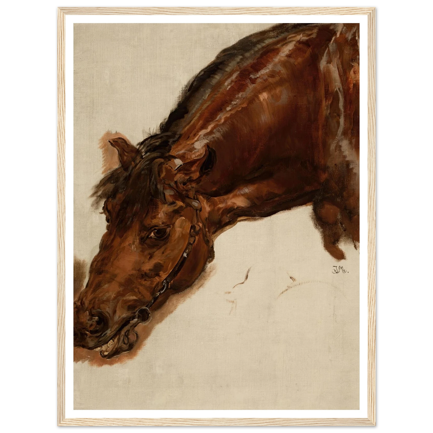 Study of a horse head (1875) Art Print | Jan Matejko-Quipham Collections
