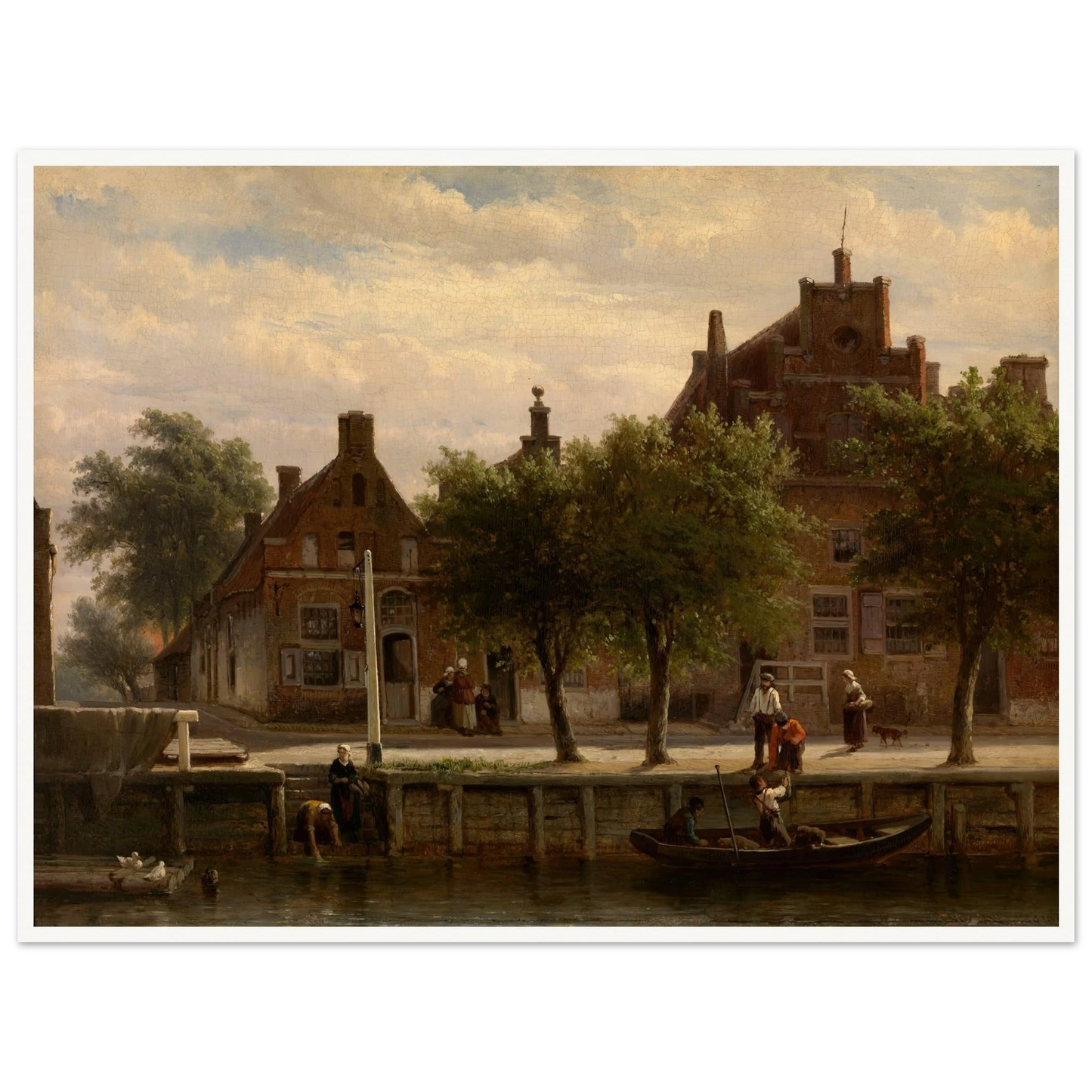 A View of the Harbour of Hasselt, Overijssel (1862) Art Print | Cornelis Springer-Quipham Collections
