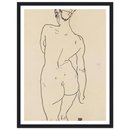 Weiblicher Rückenakt (1998) Art Print | Egon Schiele-Quipham Collections
