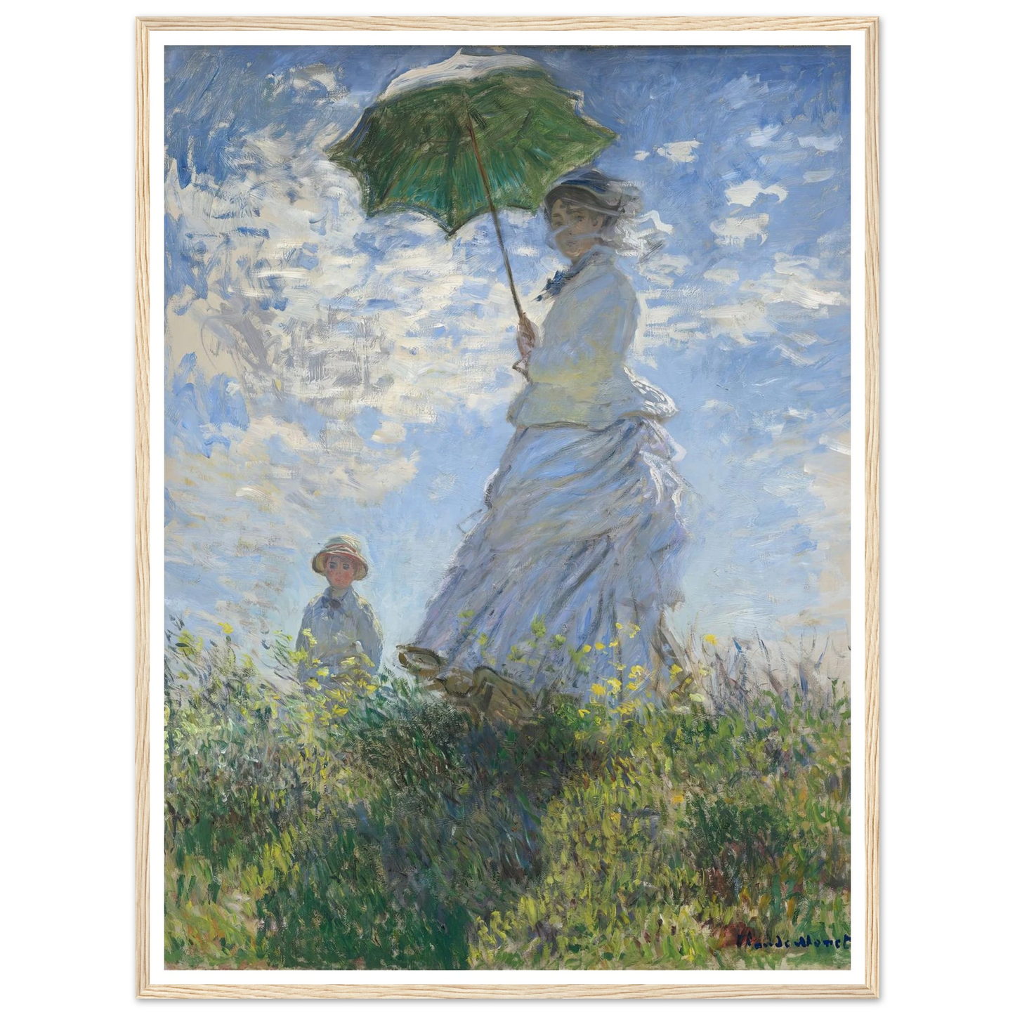 Woman with a Parasol – Madame Monet and Her Son (1875) Art Print | Claude Monet-Quipham Collections