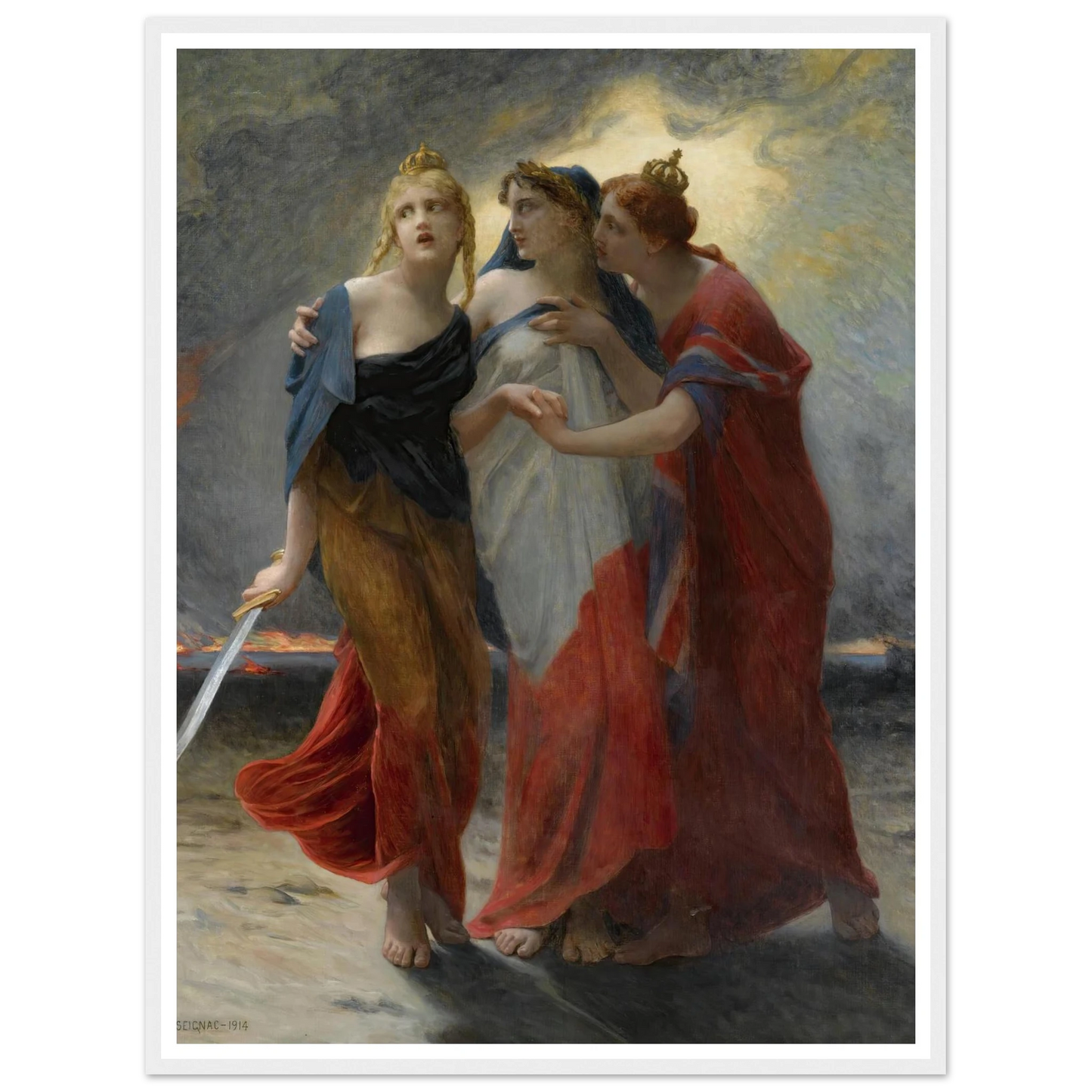 La Belgique, La France Et L’angleterre Devant L’invasion Allemande (1914) Art Print | Guillaume Seignac-Quipham Collections