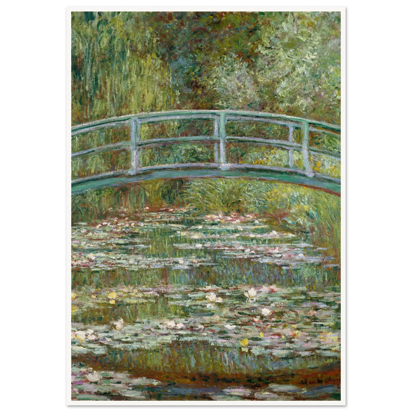 Bridge over a Pond of Water Lilies (1899) Art Print | Claude Monet-Quipham Collections