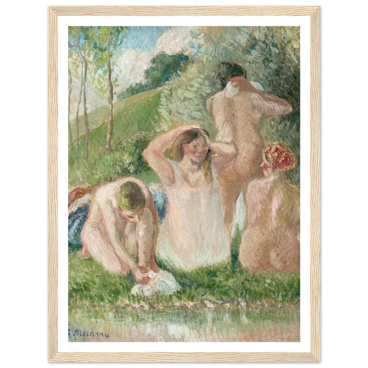 Groupe de baigneuses (circa 1901) Art Print | Camille Pissarro-Quipham Collections