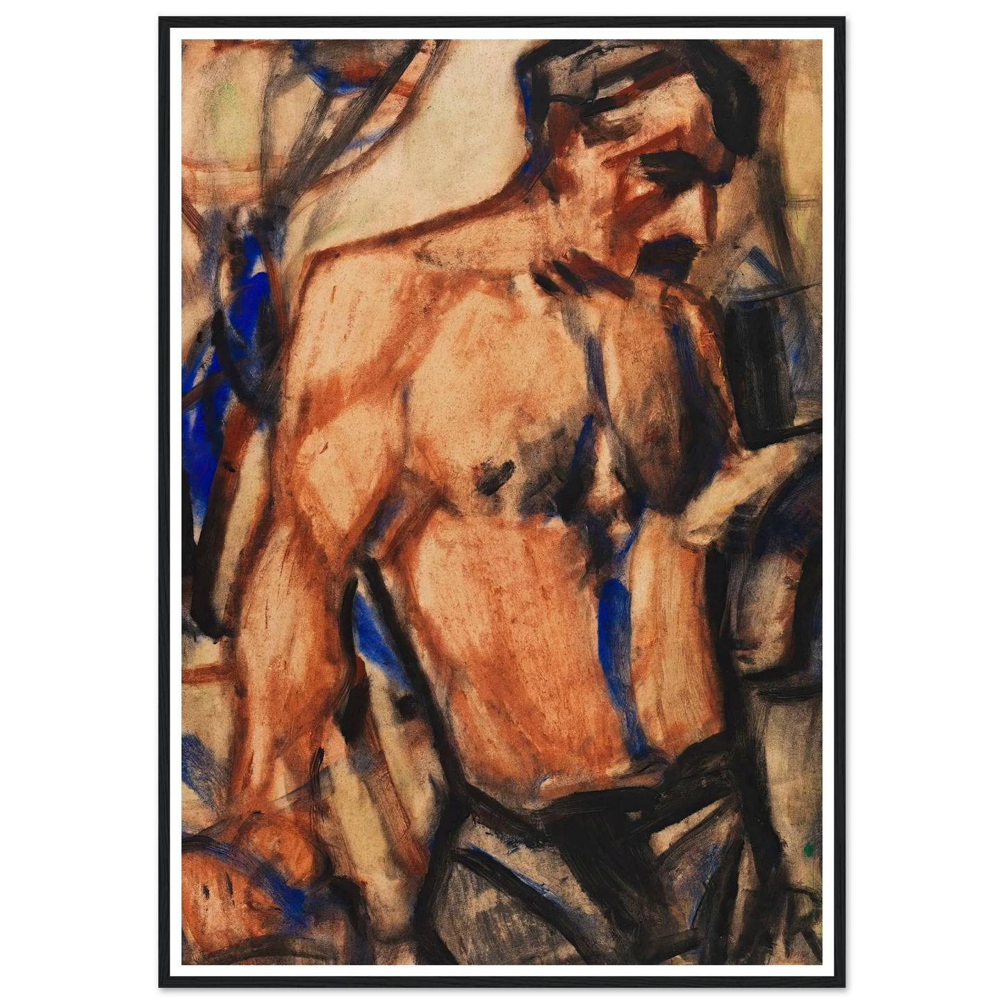 Arbeiter mit nacktem Oberkörper (1920-30) Art Print | Christian Rohlfs-Quipham Collections
