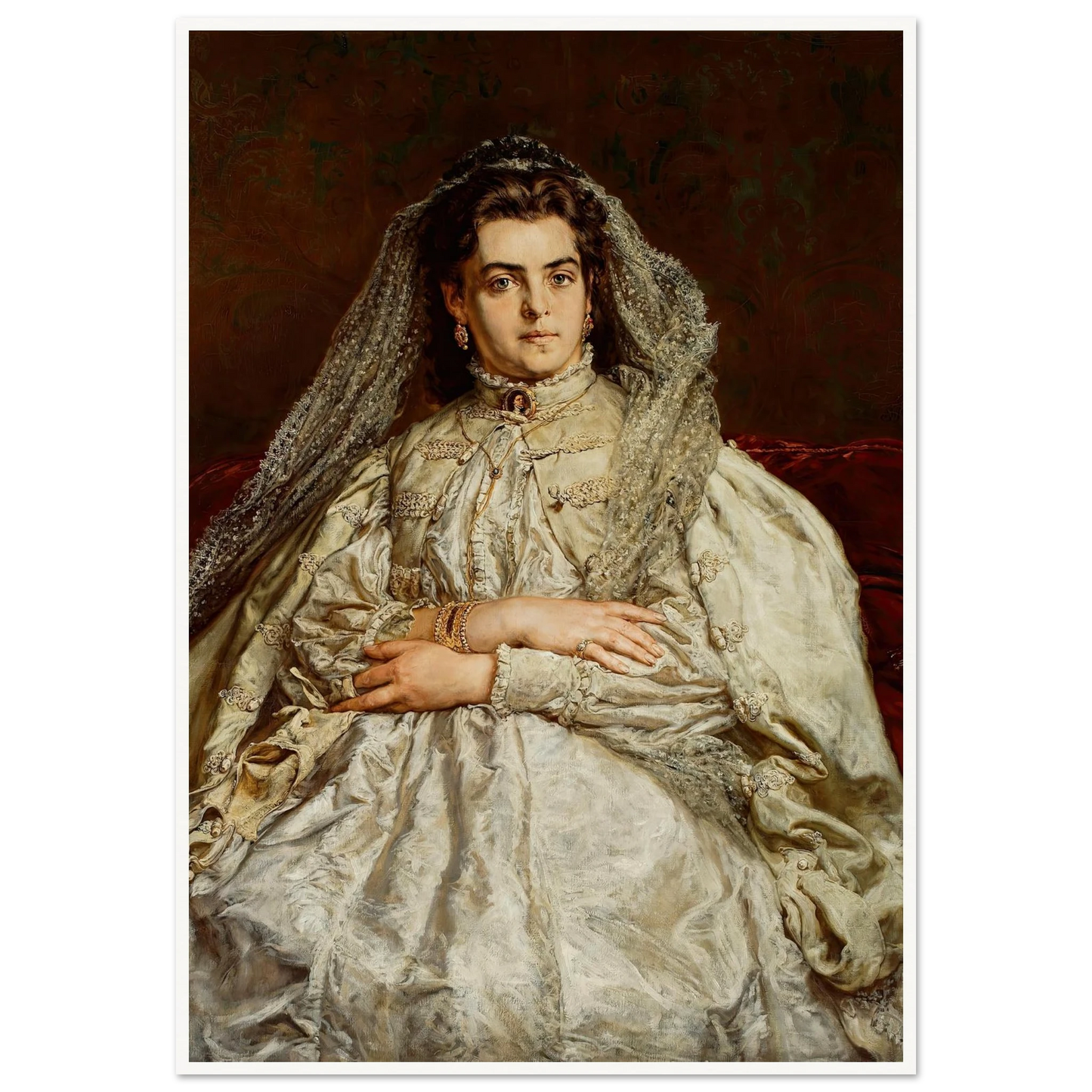 Portrait of artist’s wife, Teodora née Giebułtowska (1879) Art Print | Jan Matejko-Quipham Collections