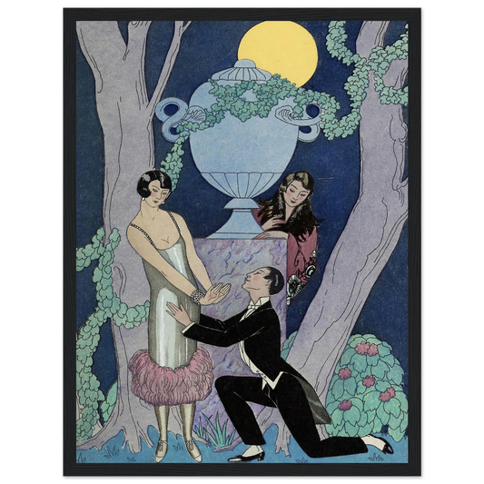 Falbalas et fanfreluches, L’ Olsarice (1925) Art Print | George Barbier - Framed Poster - 30x40 cm / 12x16″ - Black frame