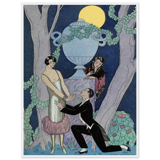 Falbalas et fanfreluches, L’ Olsarice (1925) Art Print | George Barbier - Framed Poster - 30x40 cm / 12x16″ - Black frame