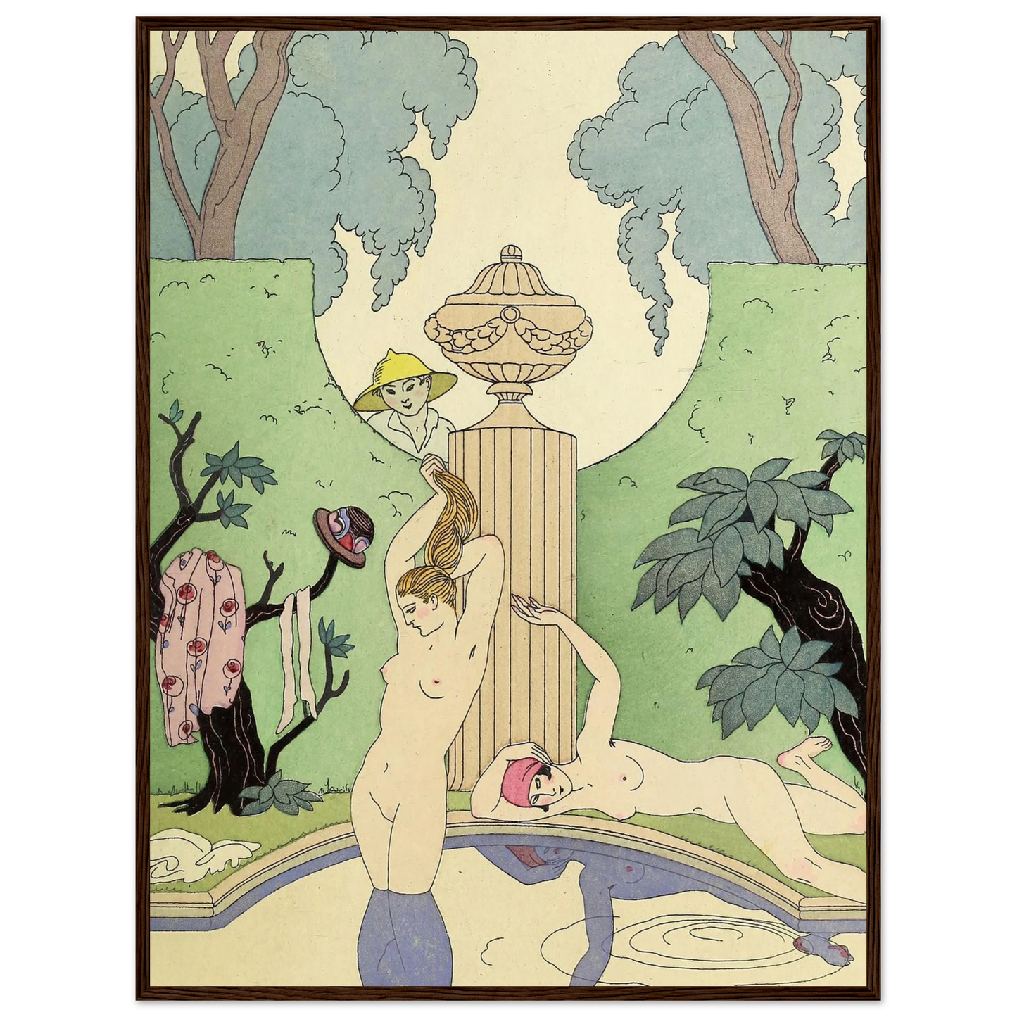 Falbalas et fanfreluches, La Luxure (1925) Art Print | George Barbier - Framed Poster - 30x40 cm / 12x16″ - Black frame