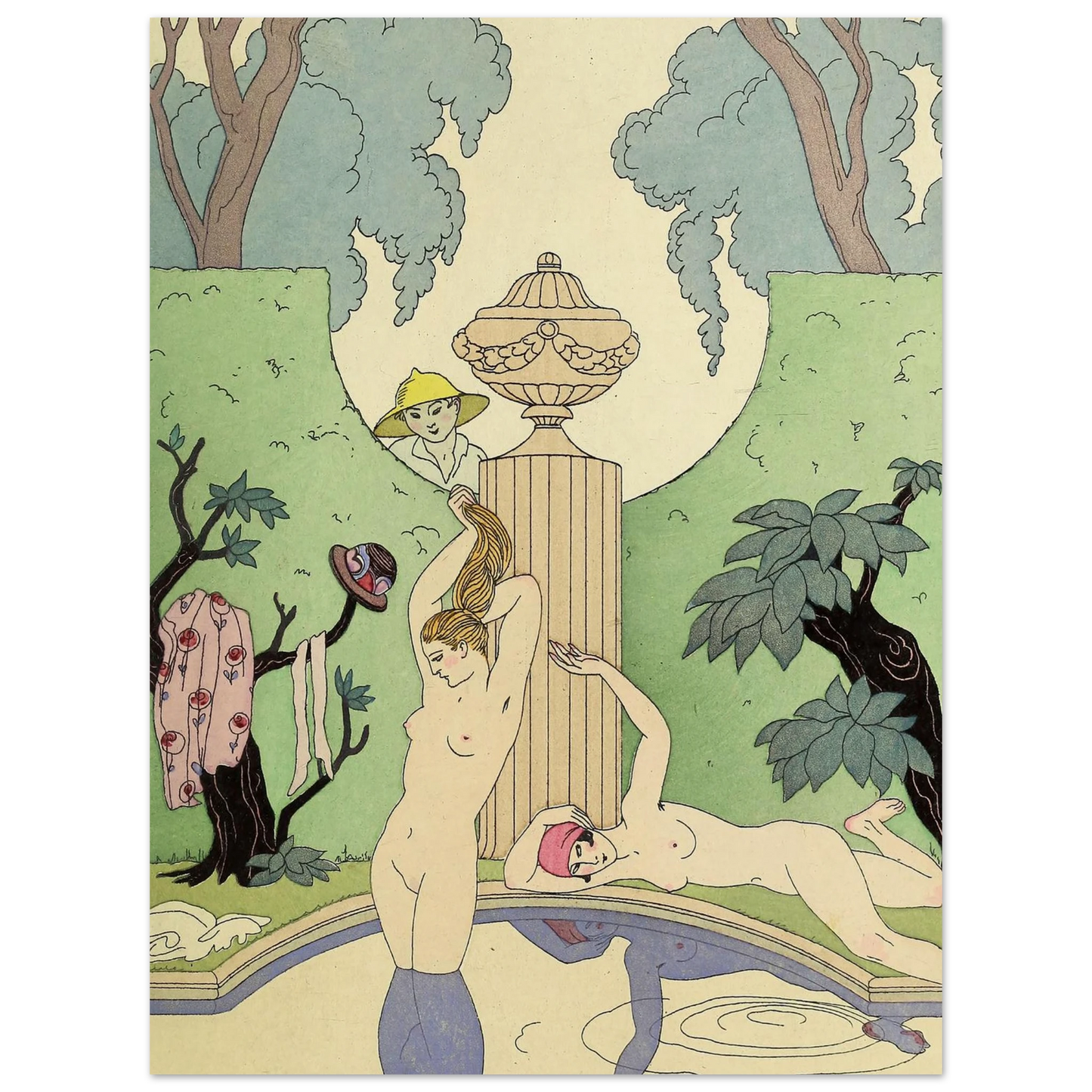 Falbalas et fanfreluches, La Luxure (1925) Art Print | George Barbier - Framed Poster - 30x40 cm / 12x16″ - Black frame