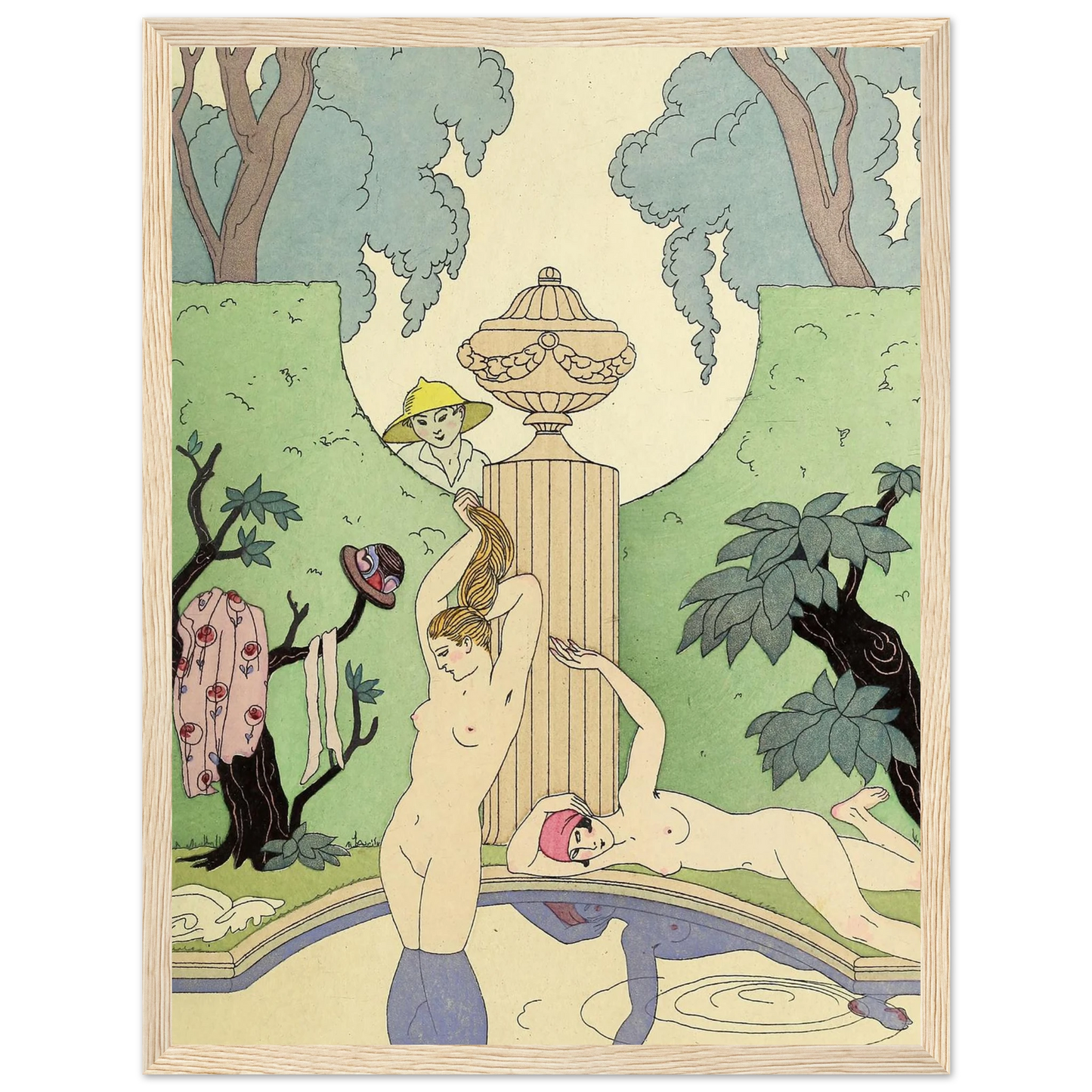 Falbalas et fanfreluches, La Luxure (1925) Art Print | George Barbier - Framed Poster - 30x40 cm / 12x16″ - Black frame
