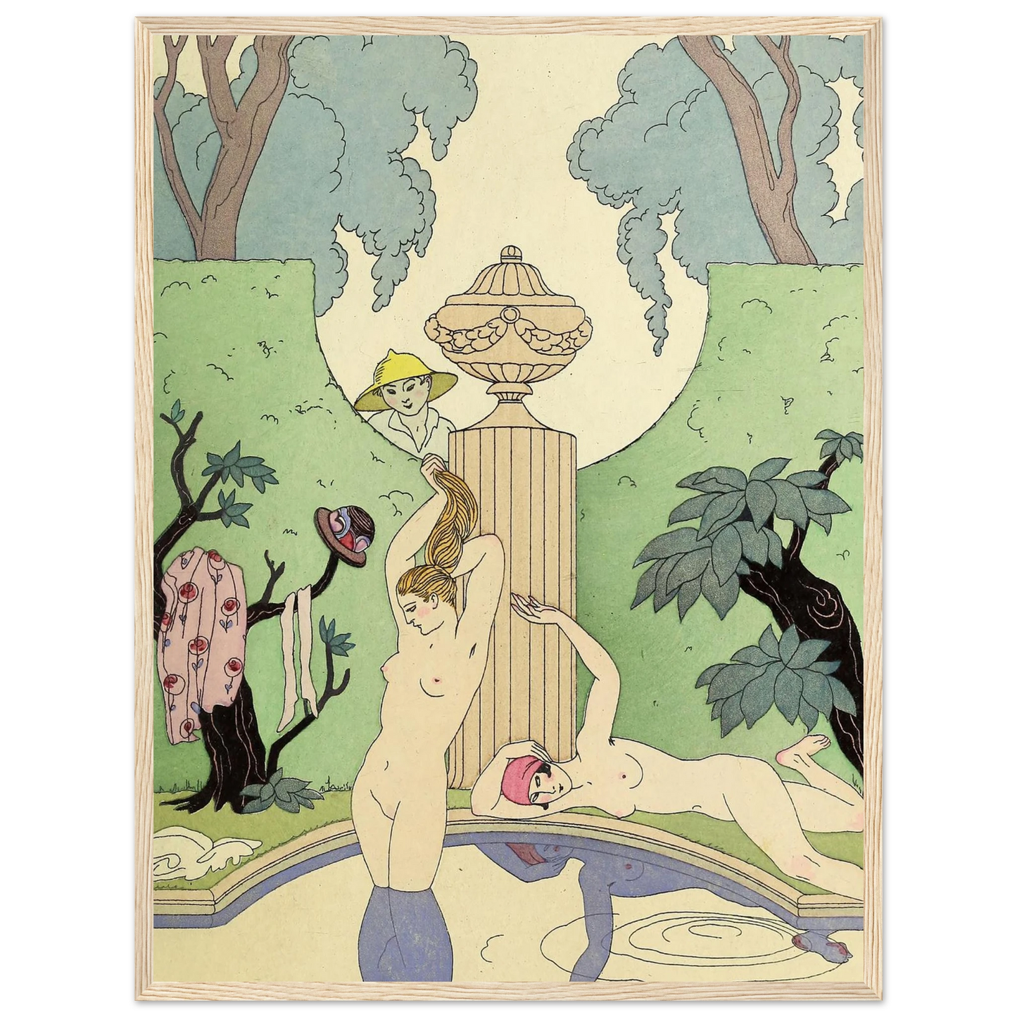 Falbalas et fanfreluches, La Luxure (1925) Art Print | George Barbier - Framed Poster - 30x40 cm / 12x16″ - Black frame