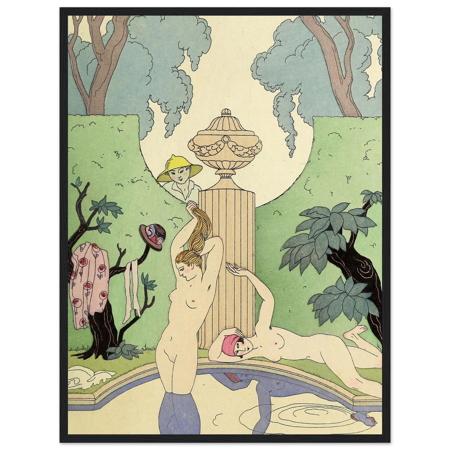 Falbalas et fanfreluches, La Luxure (1925) Art Print | George Barbier - Framed Poster - 30x40 cm / 12x16″ - Black frame