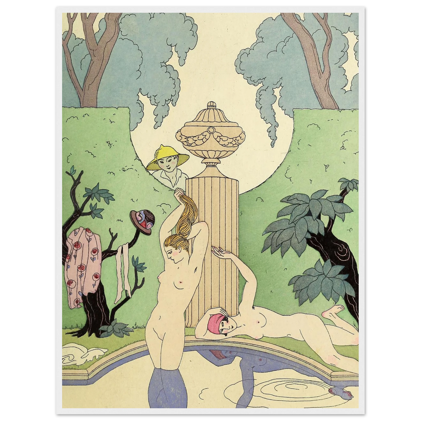 Falbalas et fanfreluches, La Luxure (1925) Art Print | George Barbier - Framed Poster - 30x40 cm / 12x16″ - Black frame