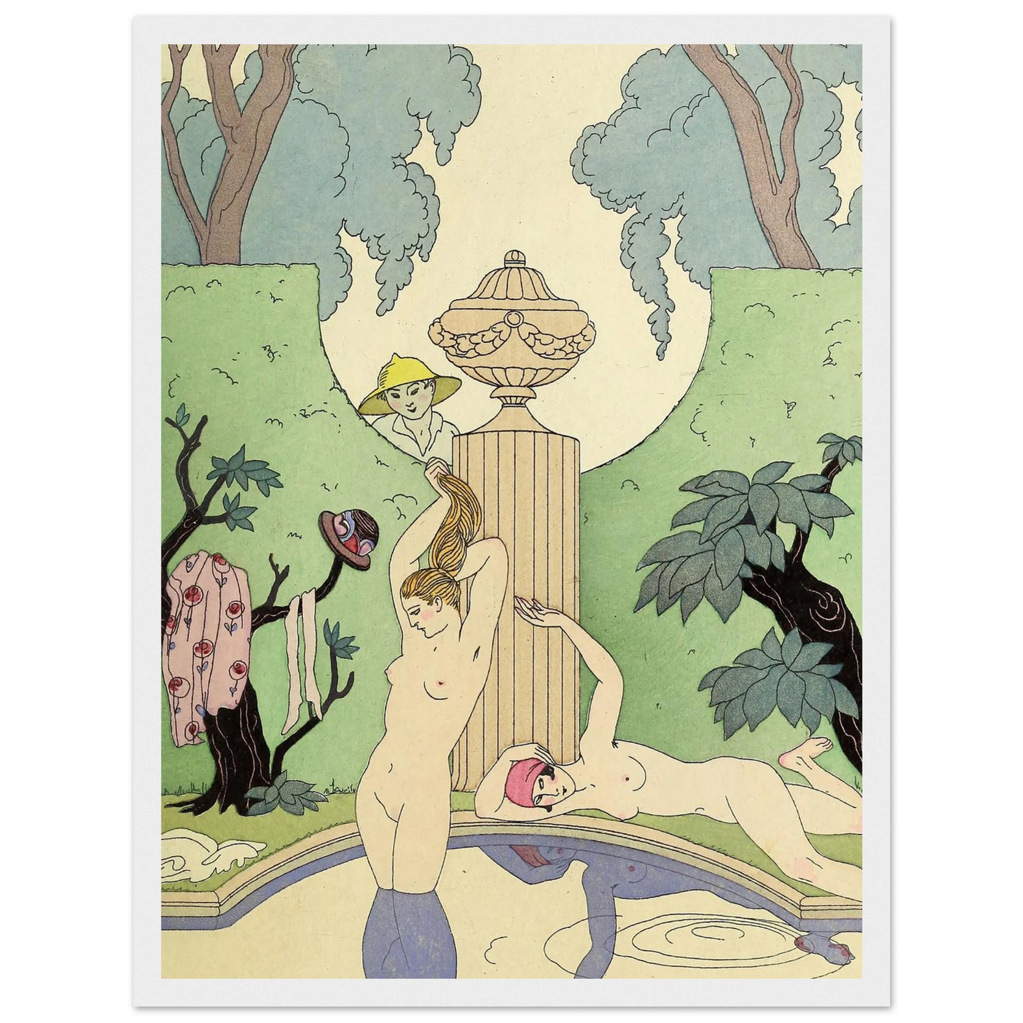 Falbalas et fanfreluches, La Luxure (1925) Art Print | George Barbier - Framed Poster - 30x40 cm / 12x16″ - Black frame