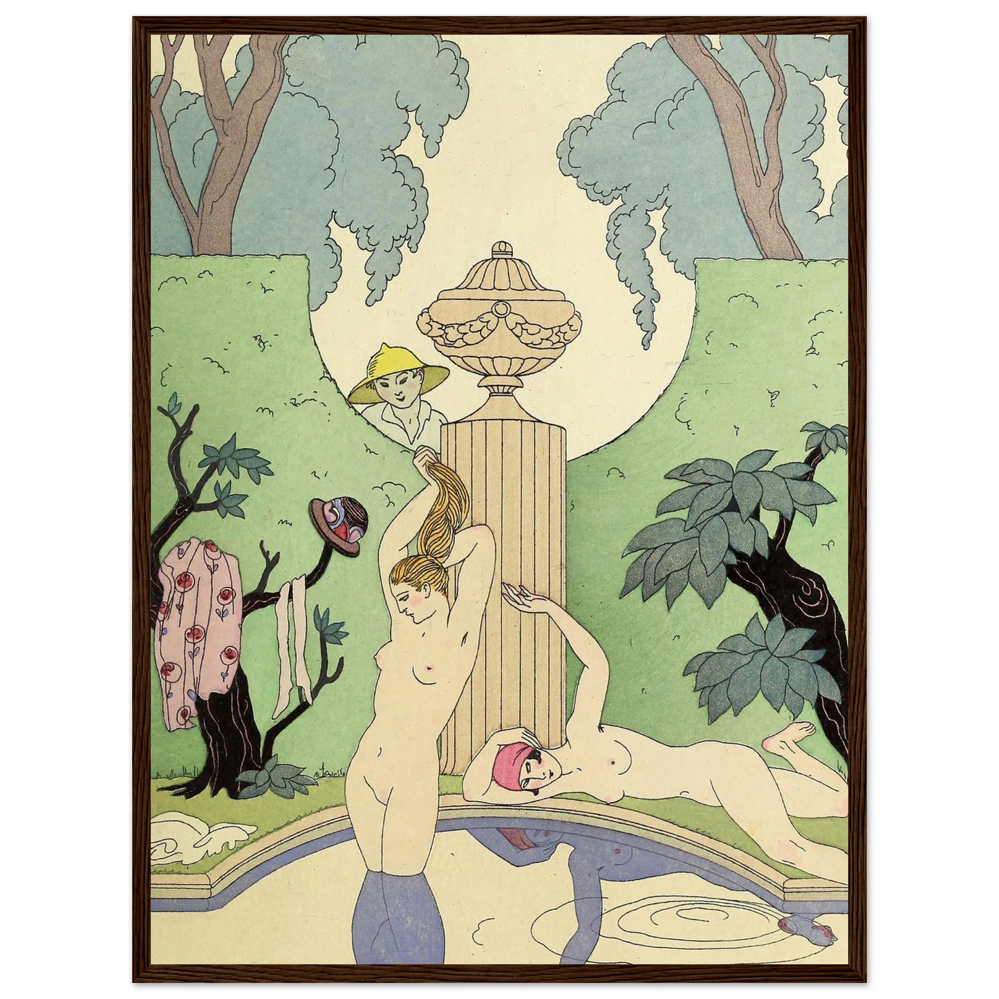Falbalas et fanfreluches, La Luxure (1925) Art Print | George Barbier - Framed Poster - 30x40 cm / 12x16″ - Black frame
