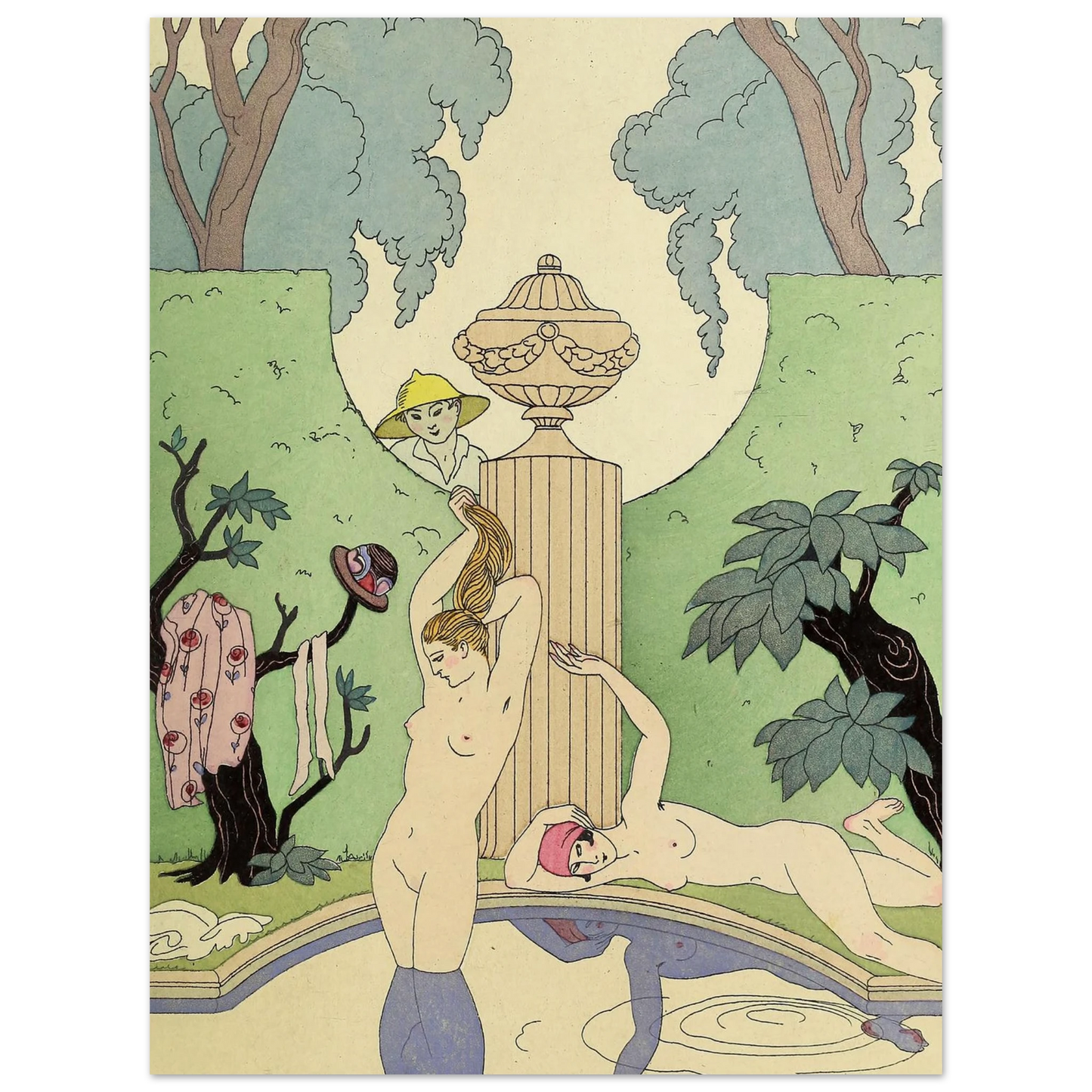 Falbalas et fanfreluches, La Luxure (1925) Art Print | George Barbier - Framed Poster - 30x40 cm / 12x16″ - Black frame