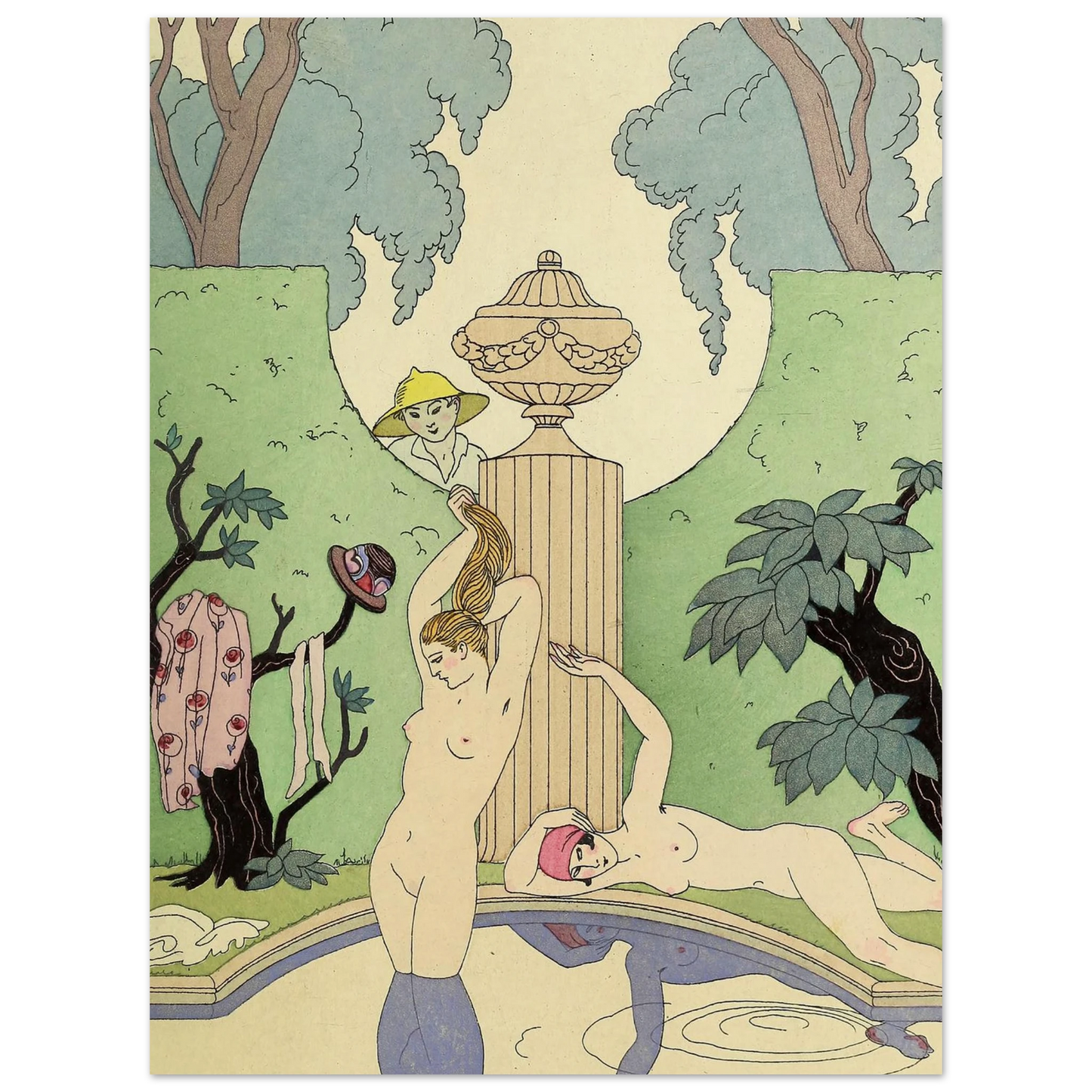 Falbalas et fanfreluches, La Luxure (1925) Art Print | George Barbier - Framed Poster - 30x40 cm / 12x16″ - Black frame