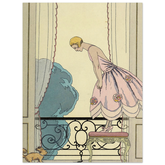Falbalas et fanfreluches, La Souris (1925) Art Print | George Barbier - Framed Poster - 30x40 cm / 12x16″ - Black frame
